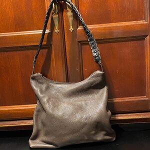Elegant Brown Leather Shoulder Bag